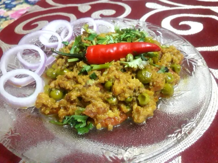 spicy beef mince with sweet peas|nidajunaidさん