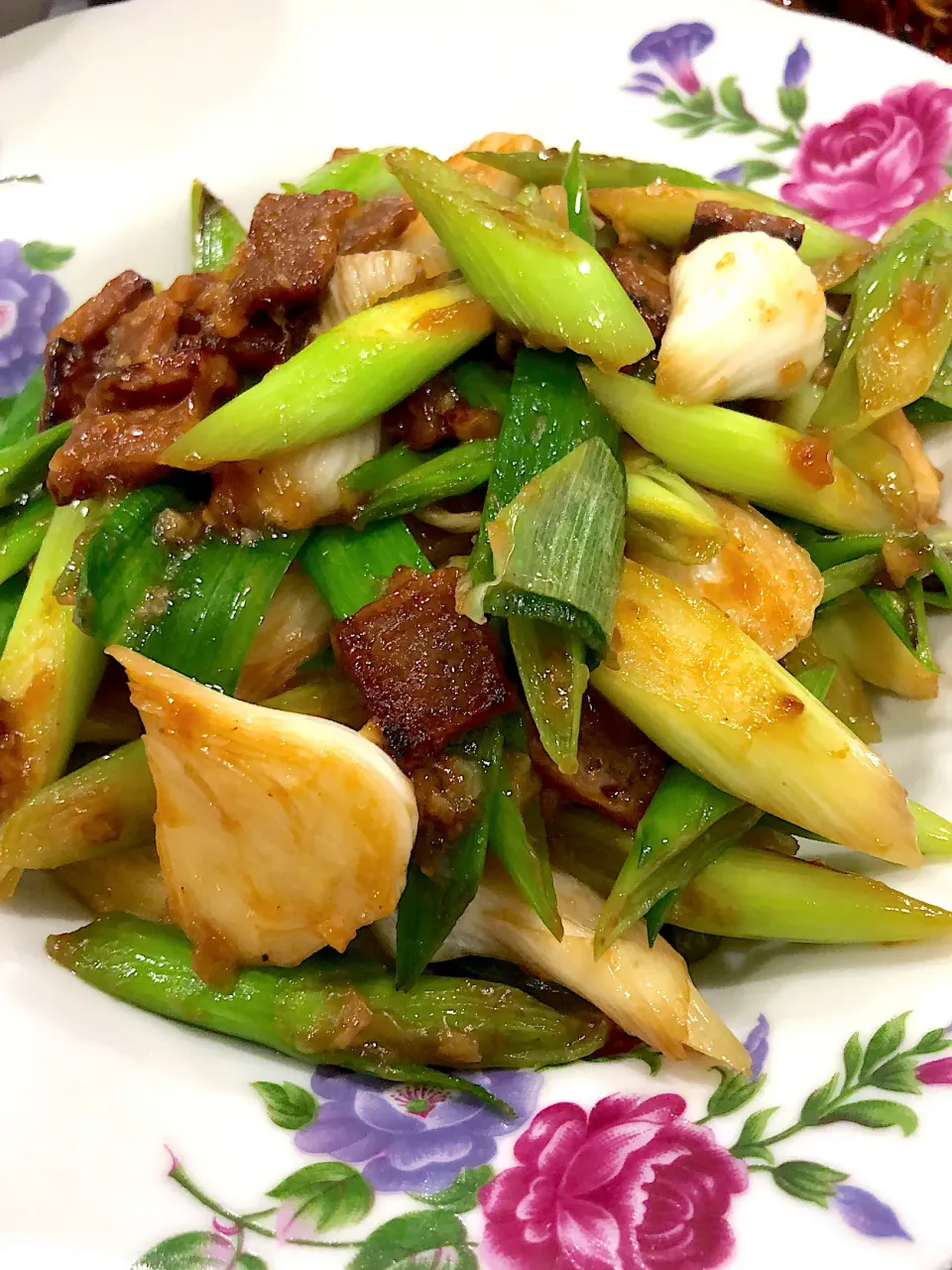 Stir fried leek with Bakua|Amy Aliyyaさん