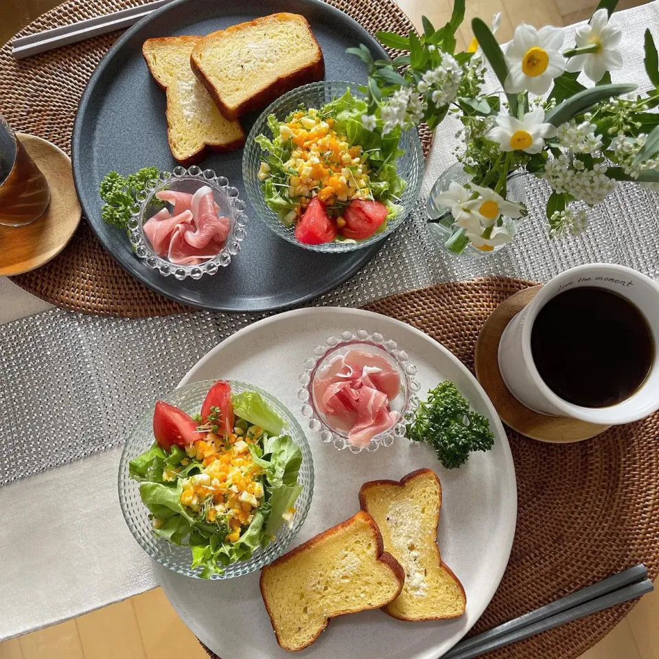 Snapdishの料理写真:2/14❤︎休日モーニング❤︎|Makinsさん