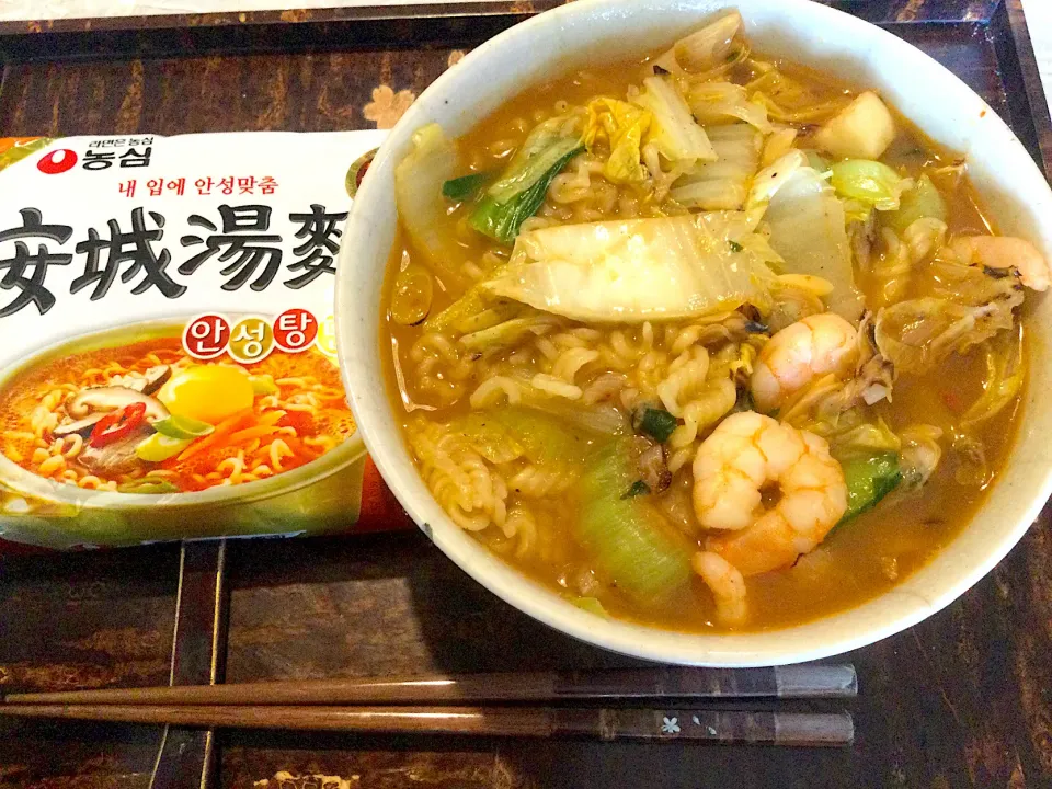 Snapdishの料理写真:安城湯麺　韓国即席麺|detsuyoさん