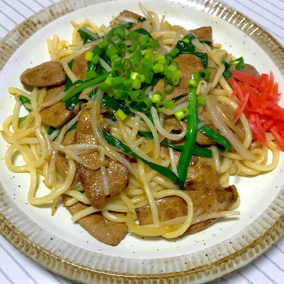 レバニラ焼きうどん|まさとさん