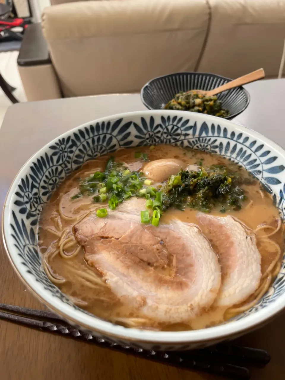 Snapdishの料理写真:朝ラー🍜こぶ高菜炒めトッピング|ナガマンさん