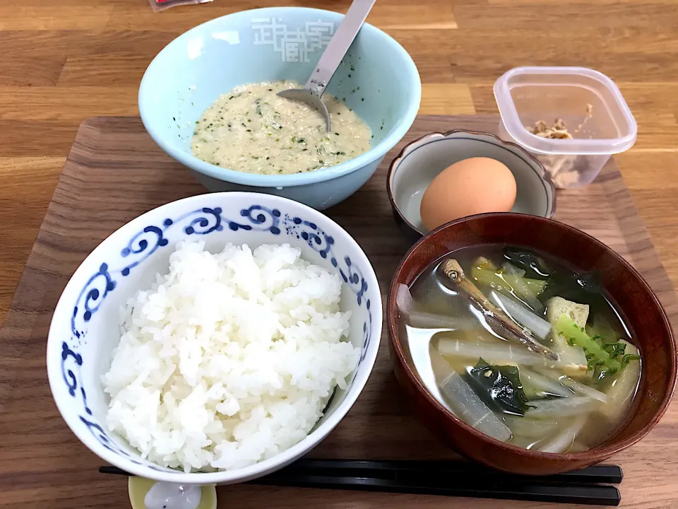 Snapdishの料理写真:梅ささみ×卵かけごはん定食|morimi32さん