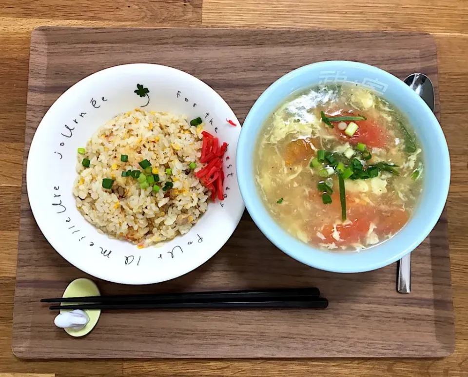 チャーハンとスープの中華ランチ|morimi32さん