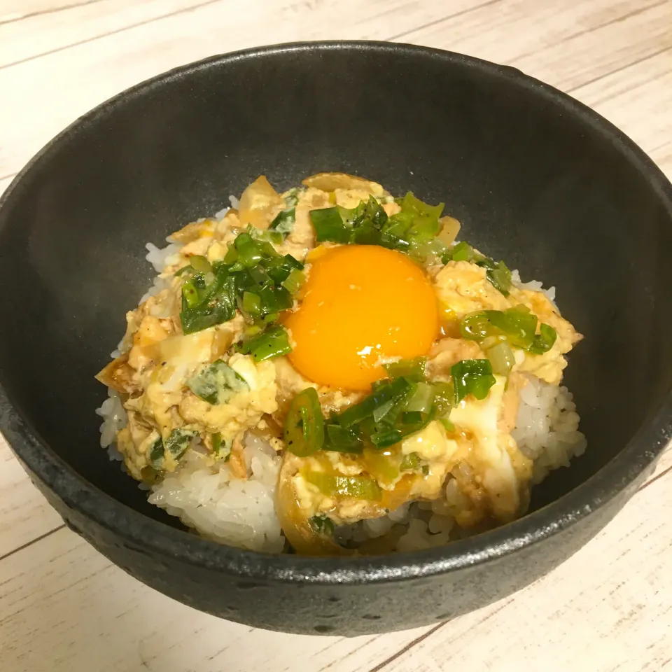 ネギ塩入り親子丼|ポンポンダリアさん