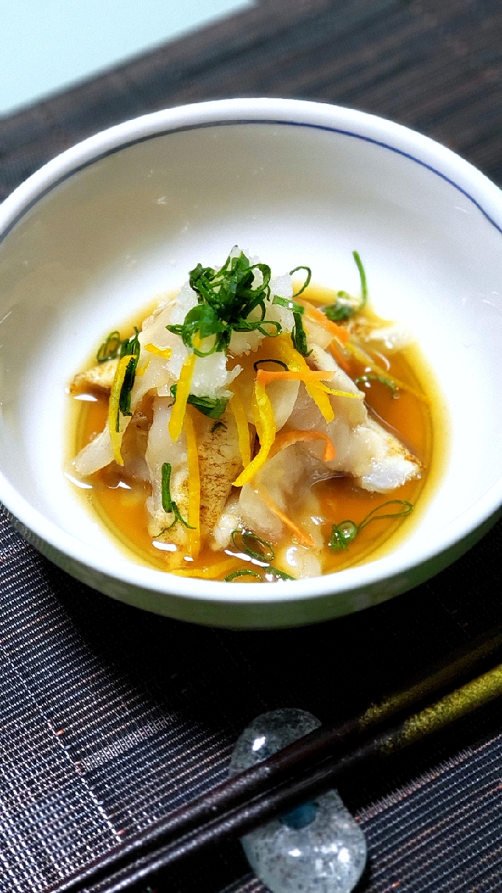 潮騒フグの炙りポン酢 Tdlemon Snapdish スナップディッシュ Id 5e85da