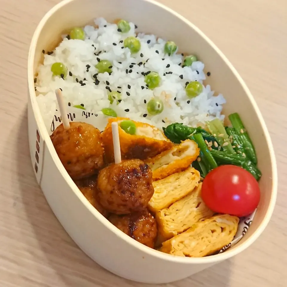 Snapdishの料理写真:豆ご飯のわっぱ弁当|momoさん