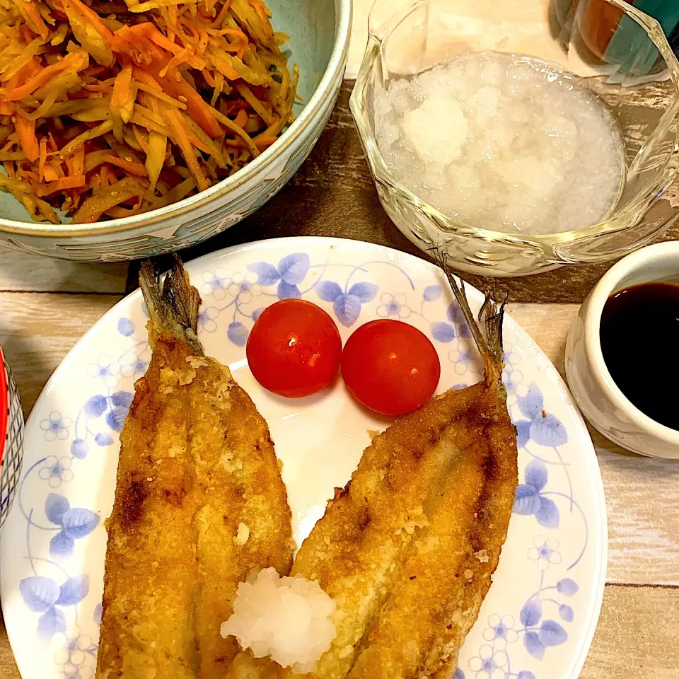 Snapdishの料理写真:イワシ焼き🥢手作りポン酢で|みっこちゃんさん