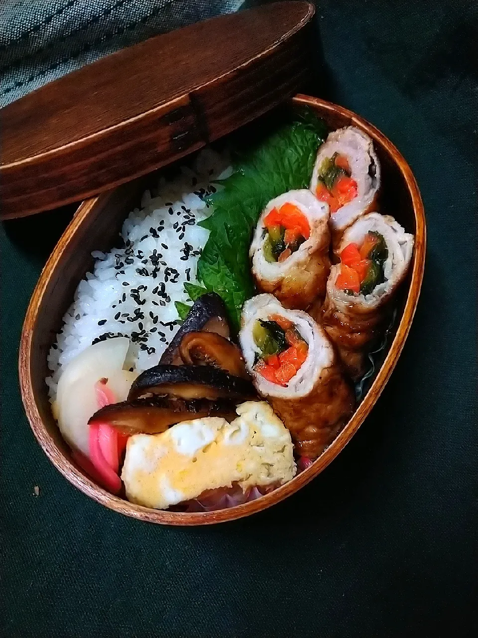 野菜の肉巻き弁当　
今日のお弁当*5|cheryl_tasteさん