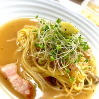 Snapdishの料理写真:フライパンに全部入れるだけの簡単スープパスタ|eriさん