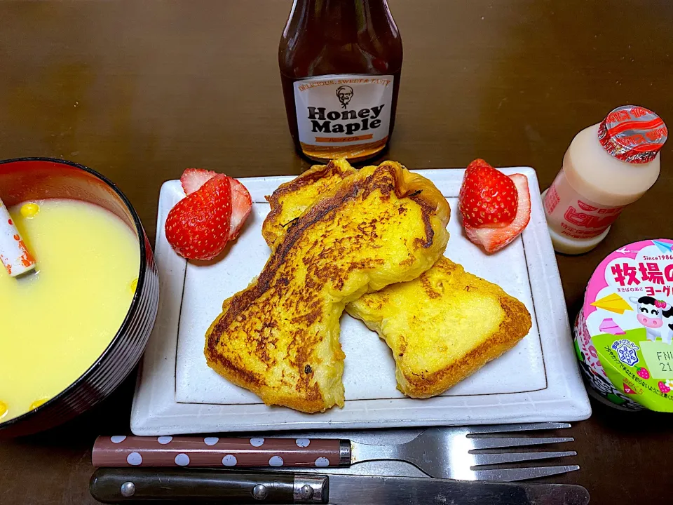 朝ごパン〜フレンチトースト〜|こずりんさん