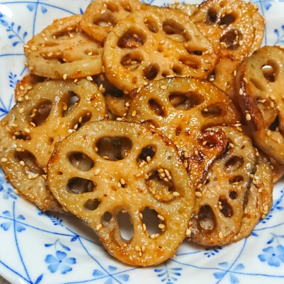 蓮根の甘酢照り焼きゴマ絡め|☆ちび☆さん