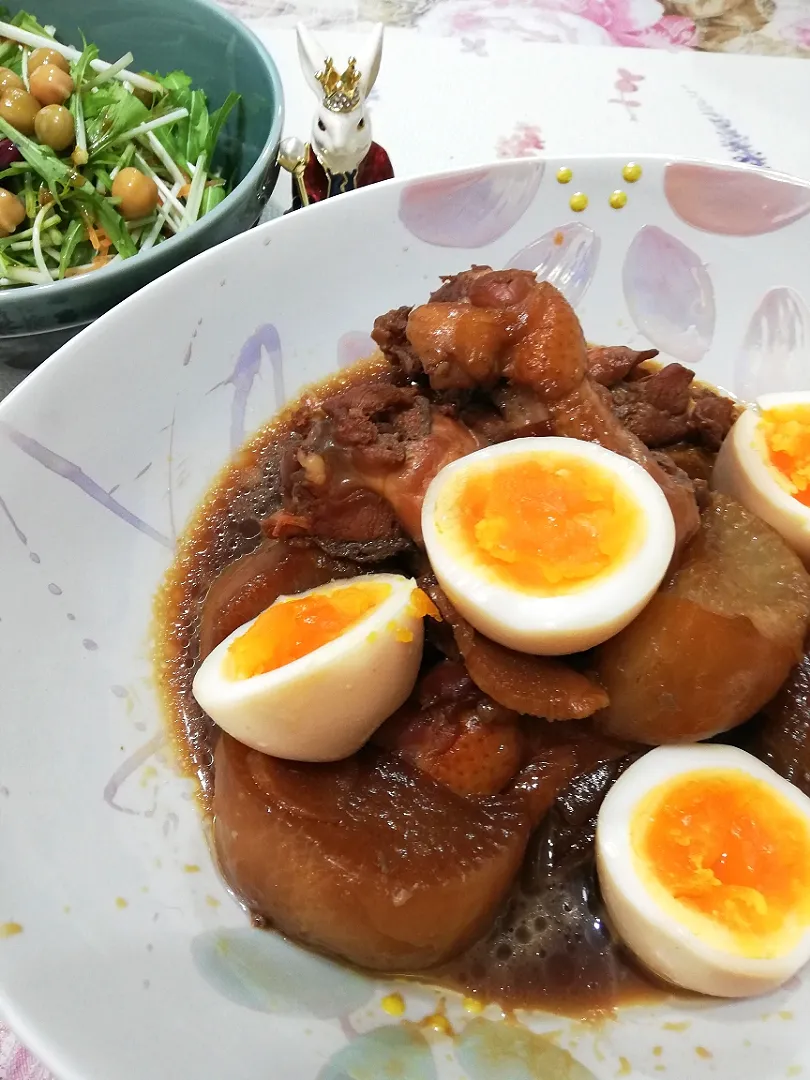 '21,2/17
炊飯器で手羽元と大根の煮物リベンジ🙄|たえさん