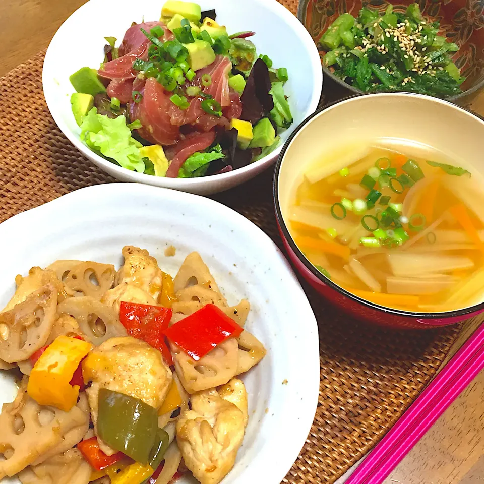 鶏肉とパプリカの黒酢炒め|トッチーさん