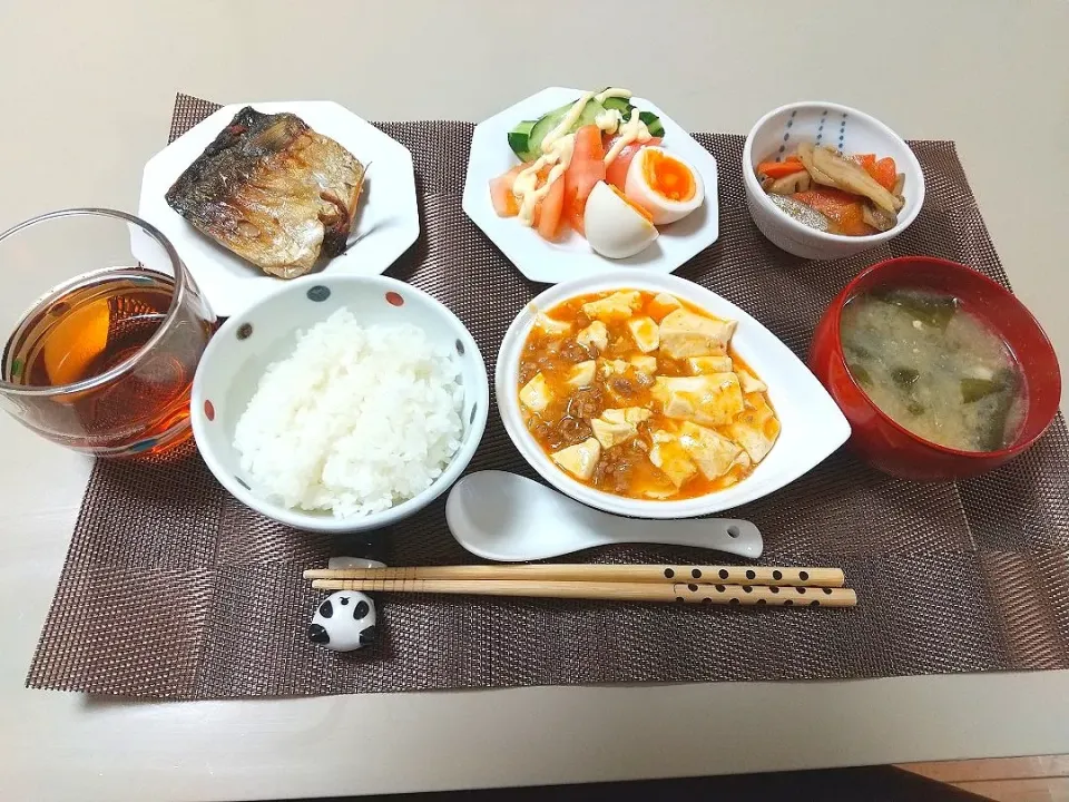 Snapdishの料理写真:麻婆豆腐と焼き鯖|Yoshiko Miyazakiさん