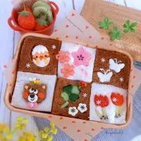 Snapdishの料理写真:春の型ぬきサンドイッチ弁当
🐻🐣🌸🍀🌷🦋