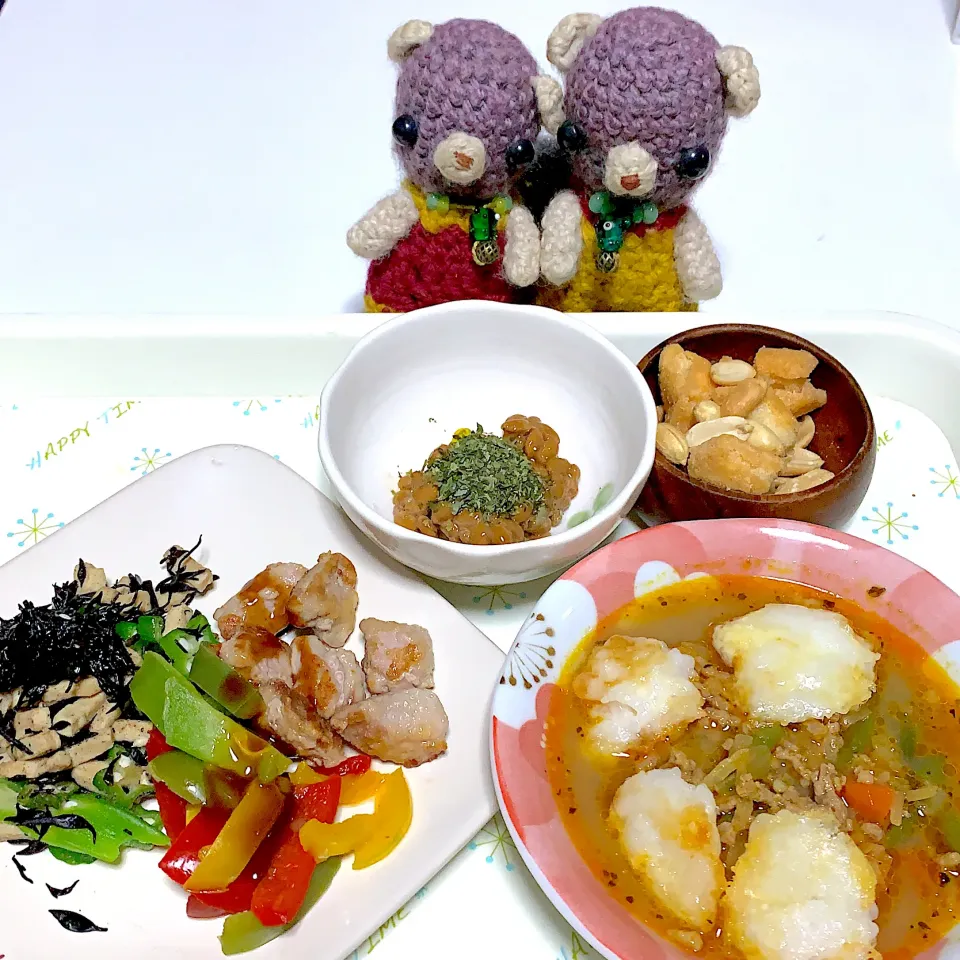 Snapdishの料理写真:晩ご飯(๑╹ω╹๑ )|chagashiさん