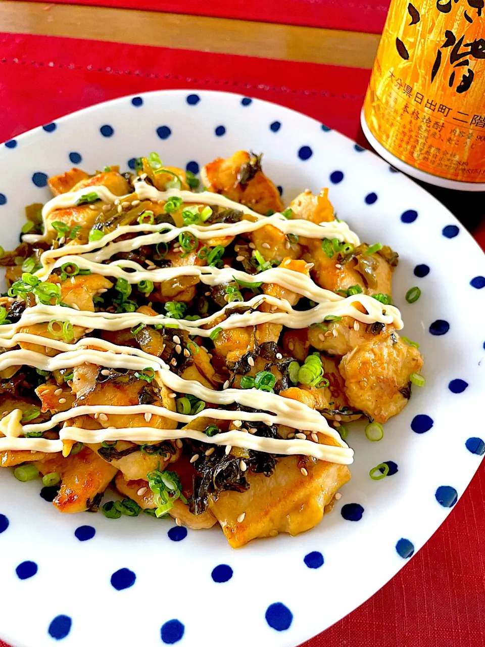 からあげビールさんの料理 お安いむね肉で♪ご飯が進む！やわらか高菜マヨチキン|おかちさん