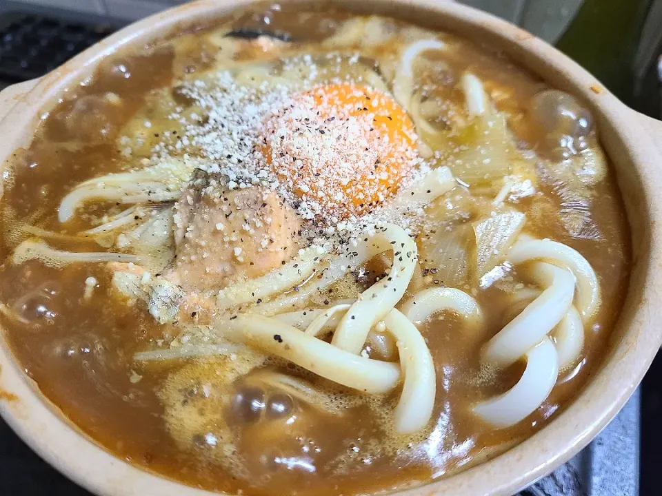 鍋焼きカレーうどん☆|けんさん