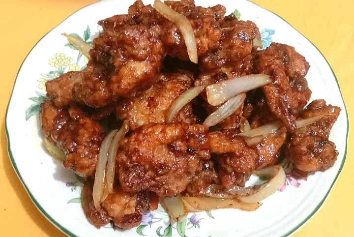 sweet chicken crunchy .. my girls fav.|sarahさん