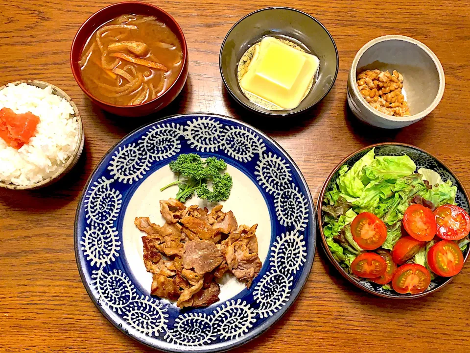 Snapdishの料理写真:アグー豚のソテー🥗今日の夕食20210219|rococoさん