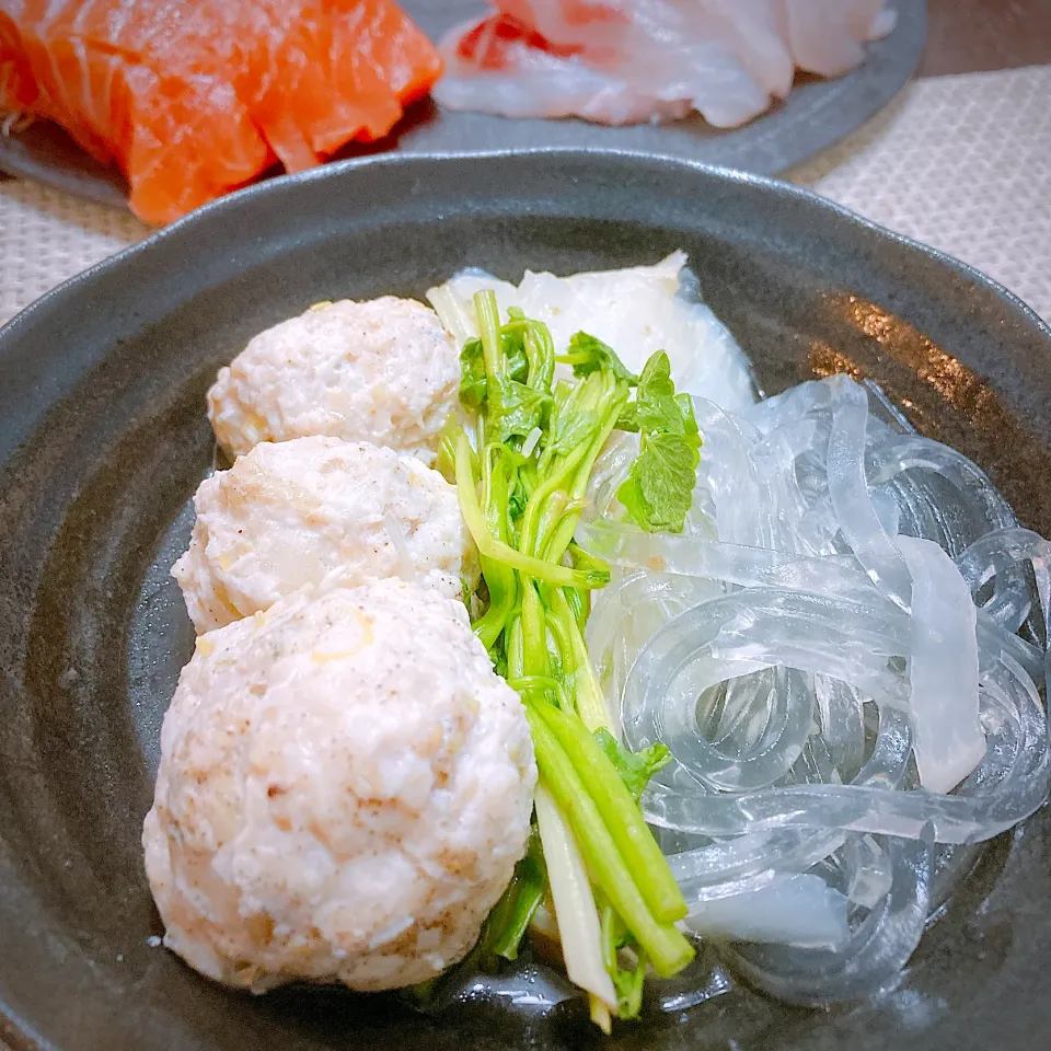 2/20 鶏団子と白菜の蒸し煮〜葛切りが良いお仕事してくれてます💗|あーるさん