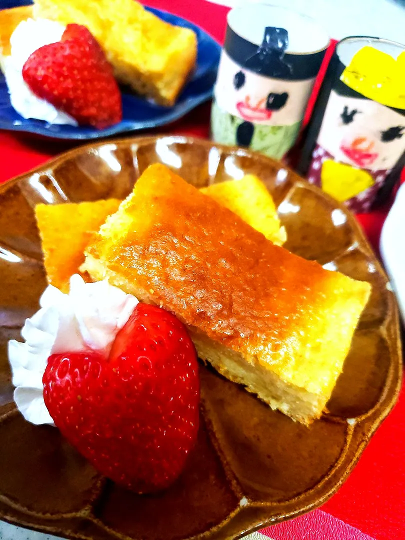 かのりさんの料理 イチゴ🍓ヨーグルトケーキ～半量でプレーン|かのりさん