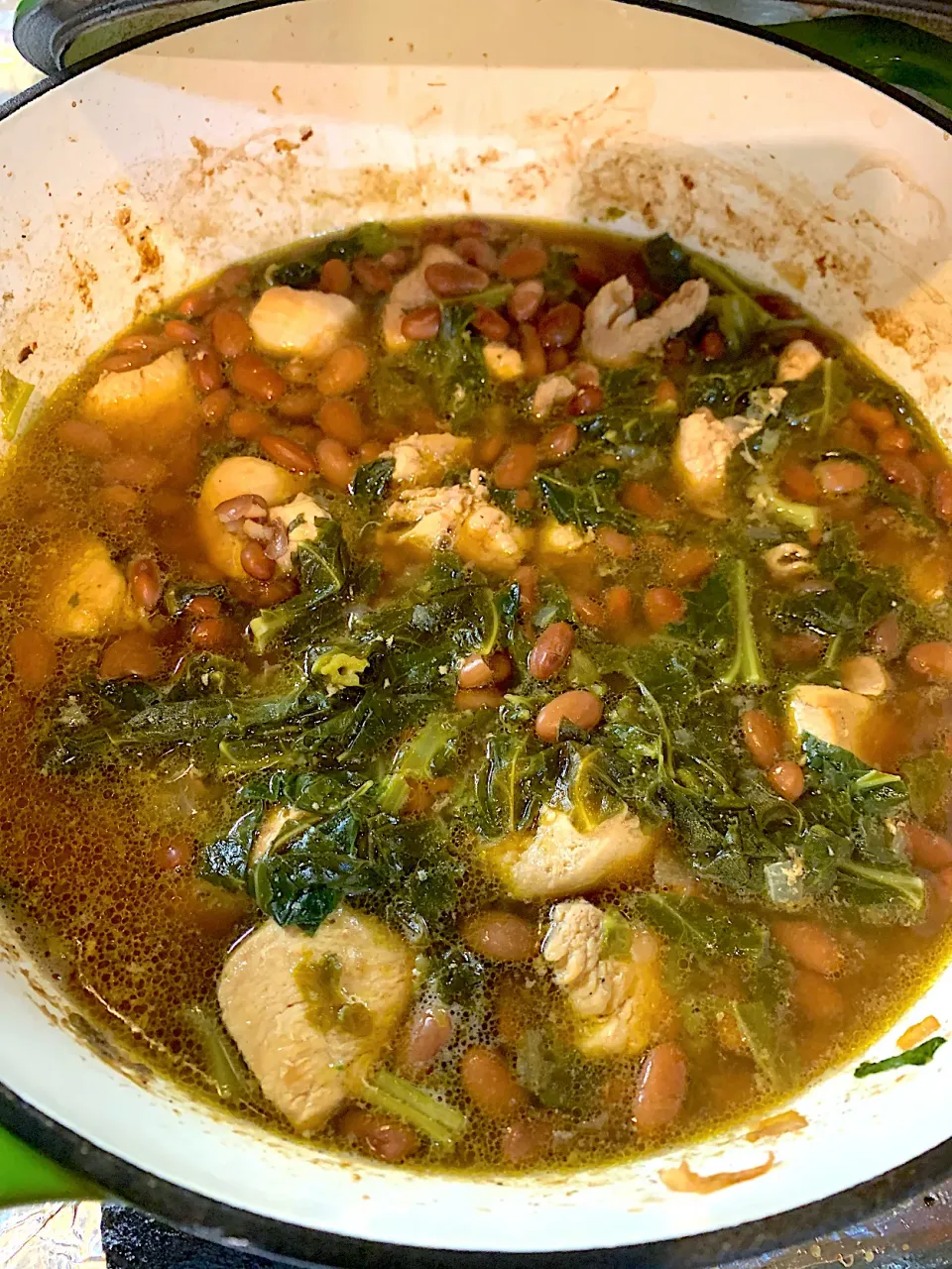 Chicken, beans and collard greens soup|Alma's Home Kitchenさん