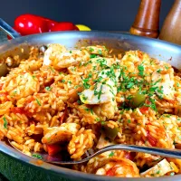 Creole-style Jambalaya (アメリカ南部料理ジャンバラヤ、クレオール風)