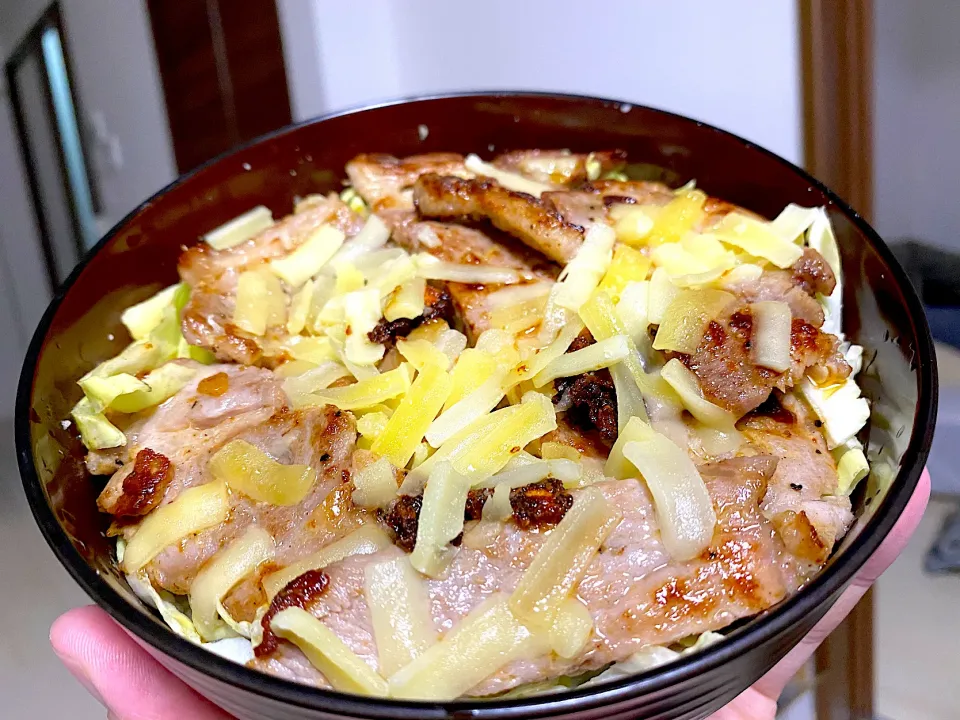 チー豚ステーキ丼|ふじやんさん