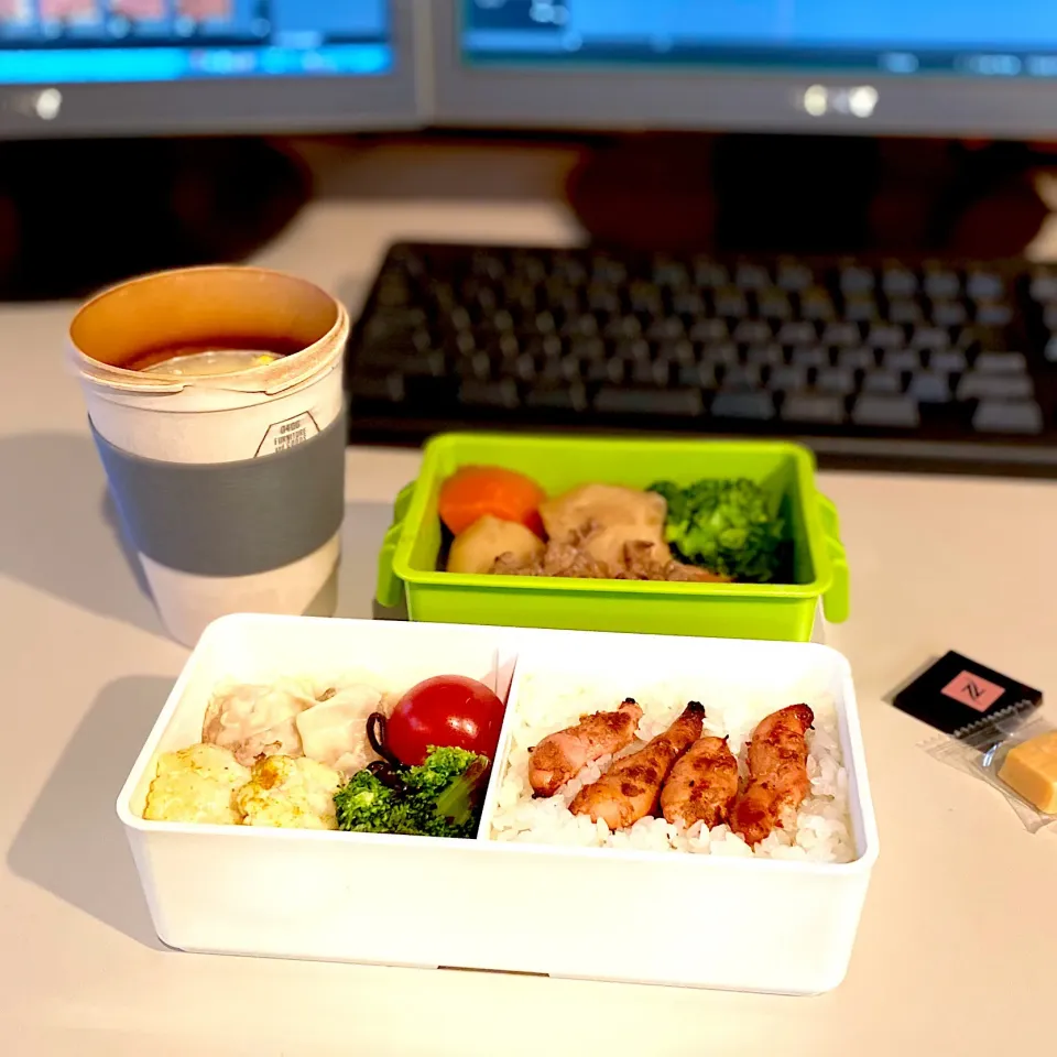 Snapdishの料理写真:明太ごはんと肉じゃがのお弁当♫|Hironobuさん