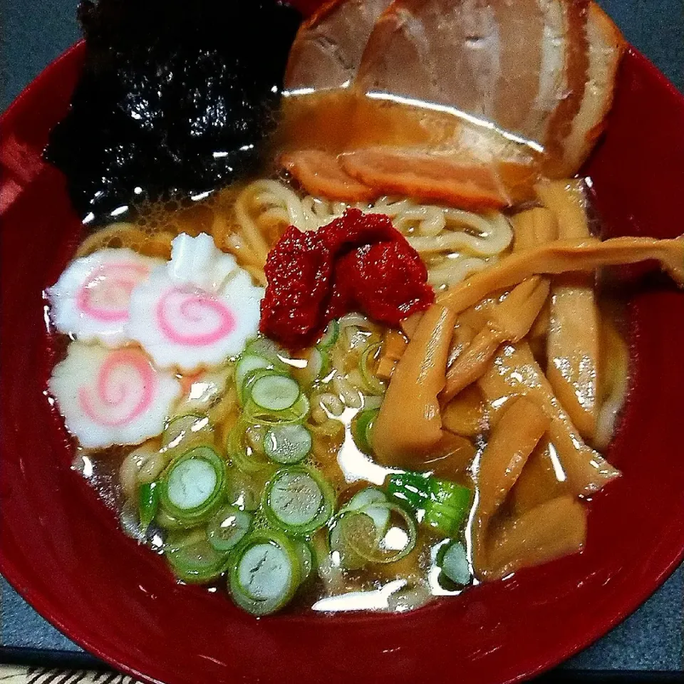 Snapdishの料理写真:山形 龍上海 赤湯からみそラーメン|guppyさん