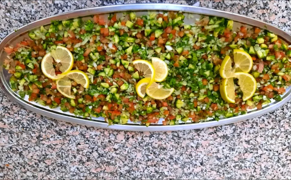 Cucumber and tomato salad|khansahabさん