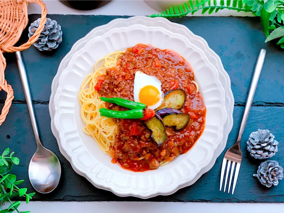 茄子とししとうのボロネーゼ|satomiさん