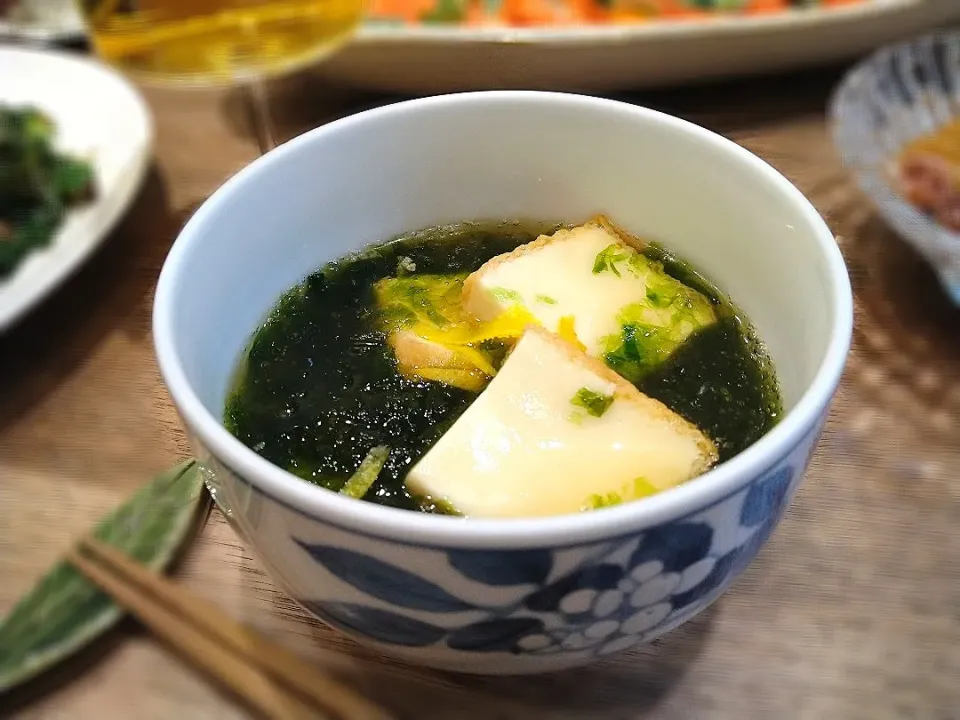 厚揚げと生青海苔のとろみ煮|古尾谷りかこさん