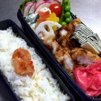 お弁当…。 夜勤の主人のお弁当です。|ふーちゃんさん