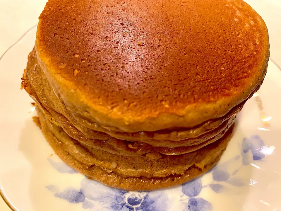 Snapdishの料理写真:プロテインココアパンケーキ🥞☕️甘酒入り🍶|みうのすけさん