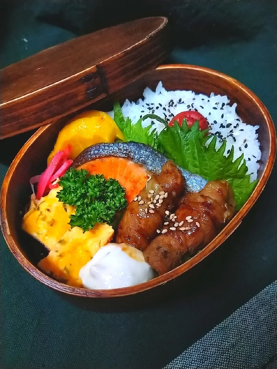 鮭とあおさの卵焼き弁当
　今日のお弁当*9|cheryl_tasteさん