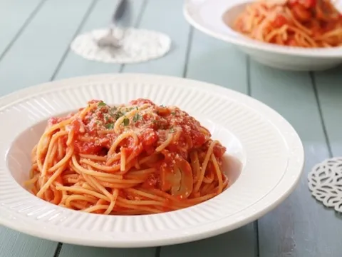 レンジでパパッと絶品トマトツナパスタ|ヤマサ醤油公式アカウントさん