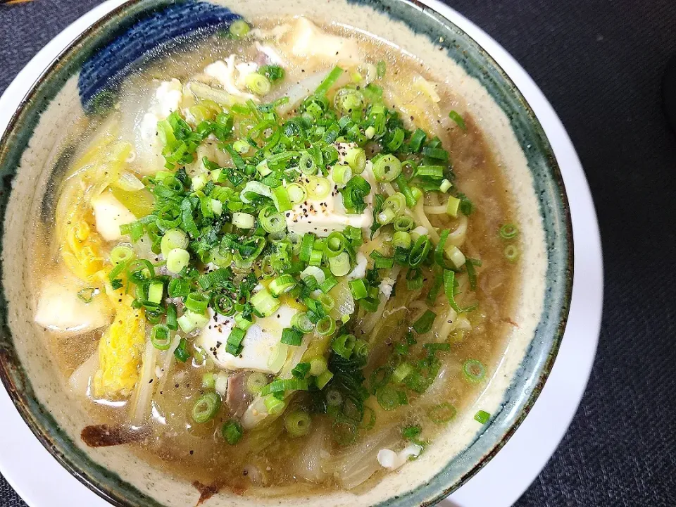 Snapdishの料理写真:青ネギ味噌ラーメン☆|けんさん