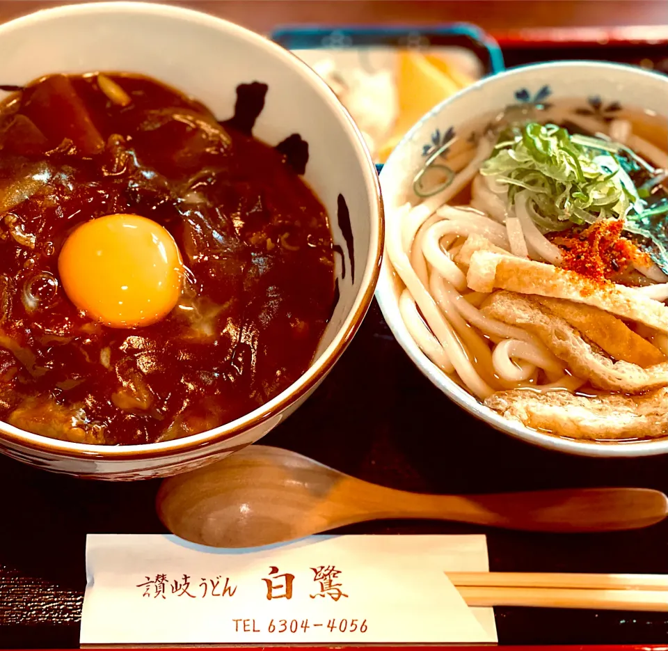 カレー丼ご飯控えめ＆ミニうどん|にゃあ（芸名）さん