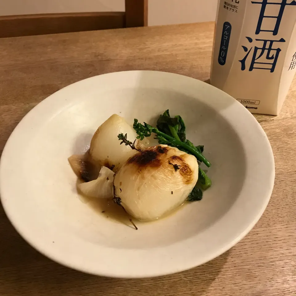 Snapdishの料理写真:新玉ねぎのまるごと焼き|ボンジュール！さん