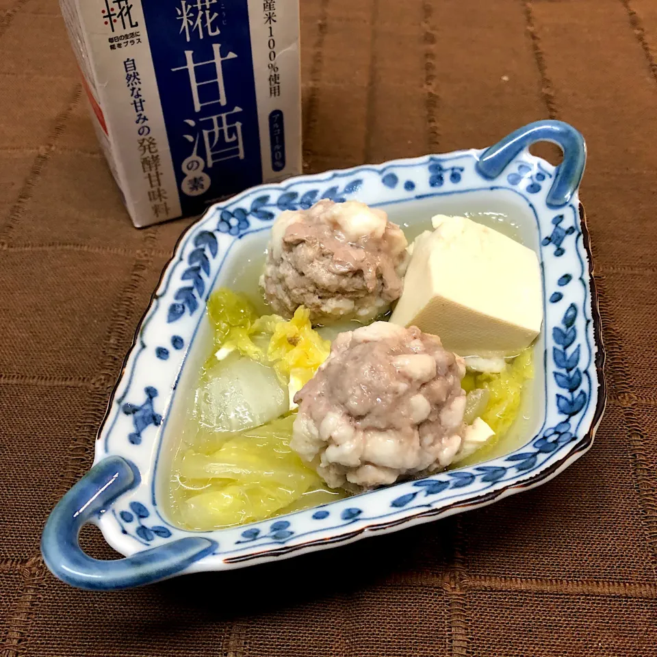 粗挽きはんぺんボール＊豆腐＊白菜糀甘酒煮物|henryさん