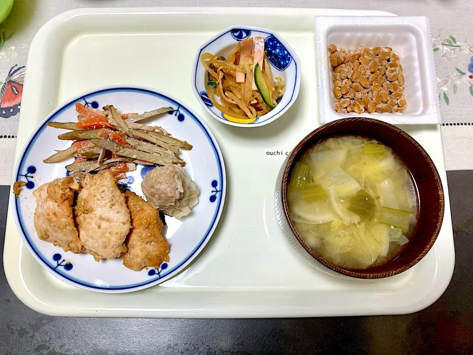 Snapdishの料理写真:胡麻味噌チキンのご飯|みよさん