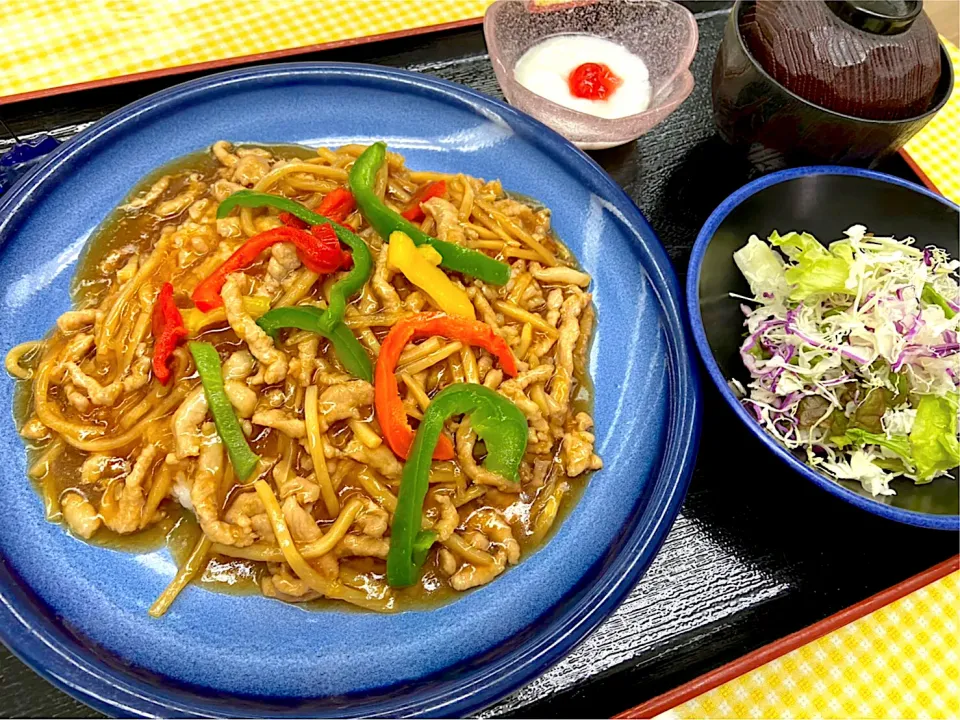 豚肉細切りあんかけ丼セット|nyama1さん