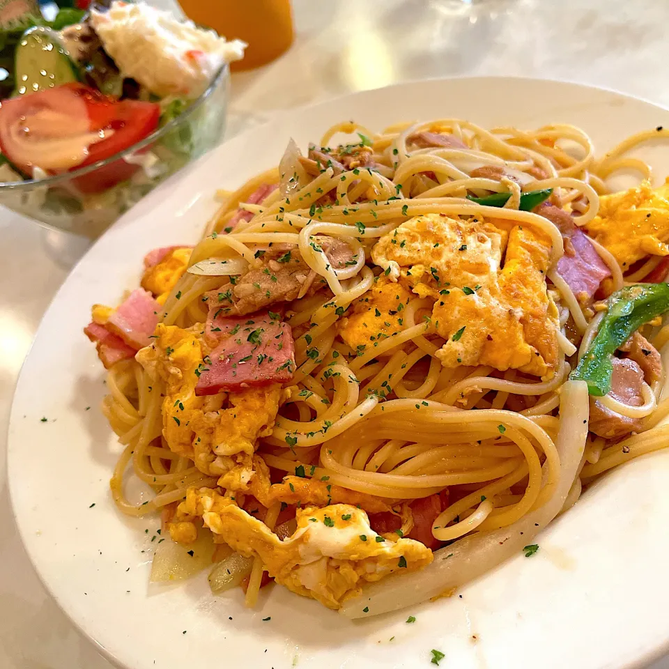 和風パスタ@L.A.Cafe(月島)|塩豚骨さん