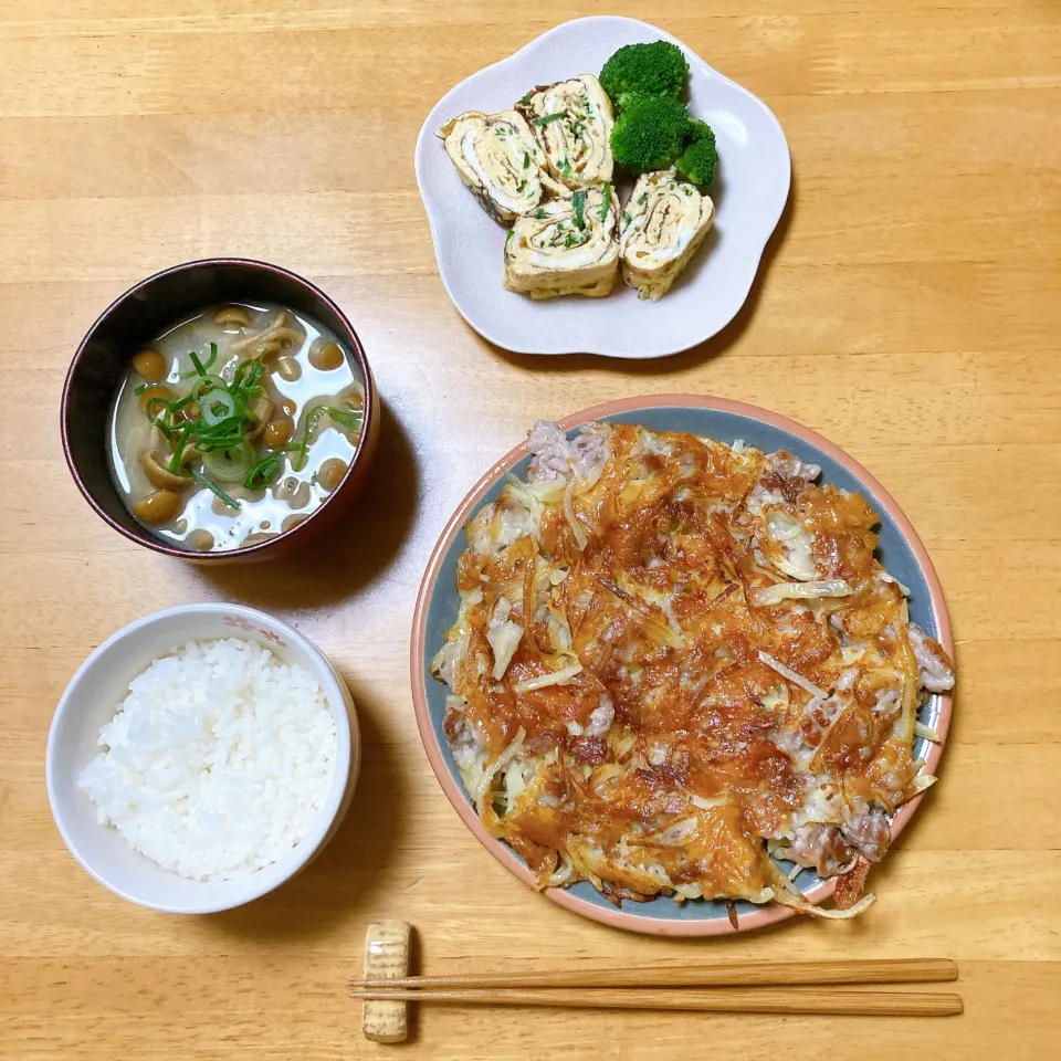 豚肉とじゃがいものカリカリチーズ焼き|ちゃみこさん