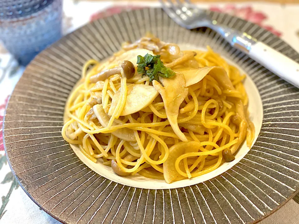 かぶの糀漬ときのこの和風パスタ🍴|まめすけ。さん