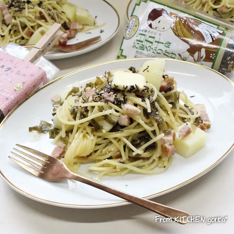 レンチンだけで出来ている⁈じゃがいも昆布パスタ🍝﻿|gonta*さん