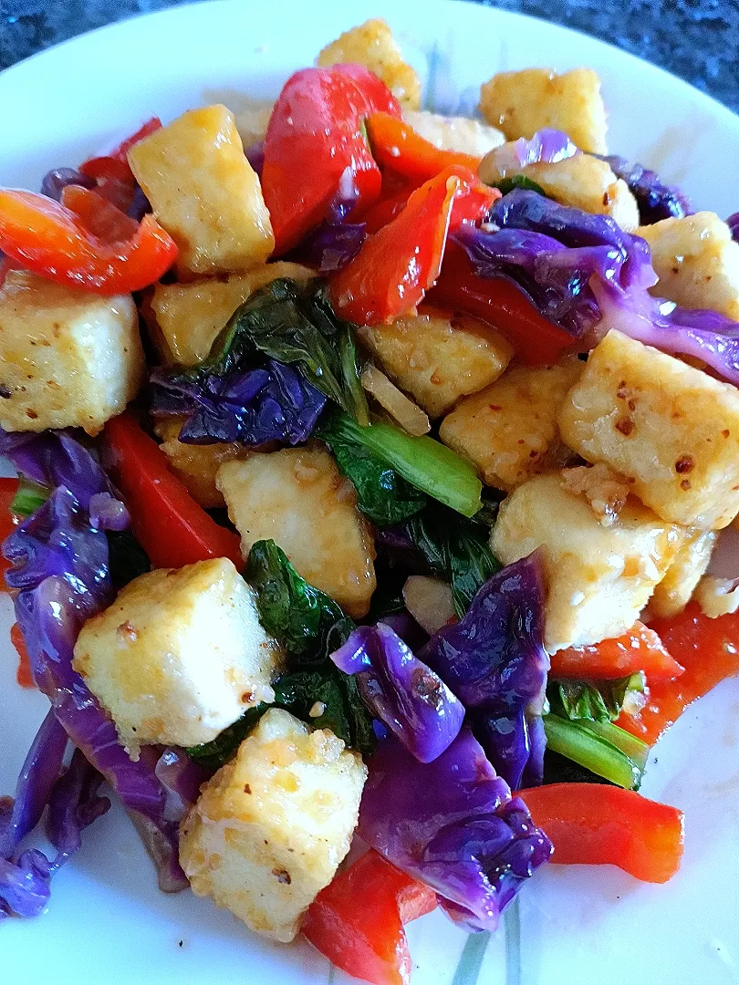 Teriyaki Tofu Vegetables Stir fry|Fatmamaさん